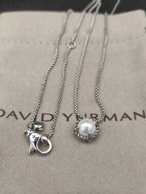David Yurman 925 Silver Necklaces with Original Pouch